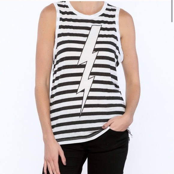 Chaser Tops - Chaser Lightning bolt tank top